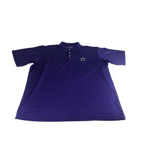 Dallas Cowboys Men's Polo Golf Shirt‎ XL Purple Authentic Short Sleeve
